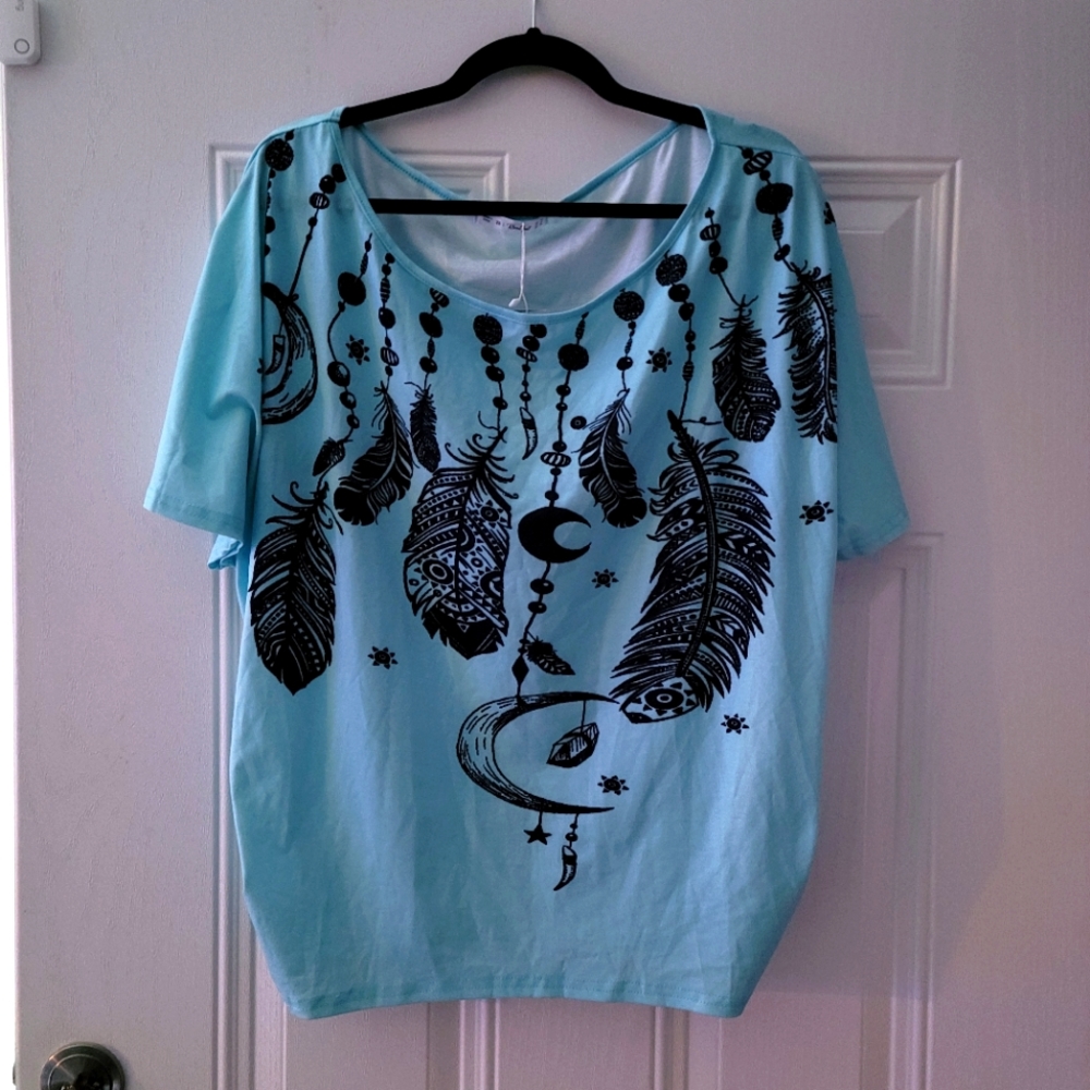 Rosedale Top, with feathers